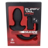 TITUS Silicone Vibrating Puppy Tail - Small /  Ø 4...