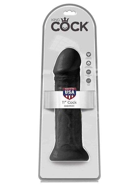 King Cock 27.95 cm. (11.00 inch) Cock - Black