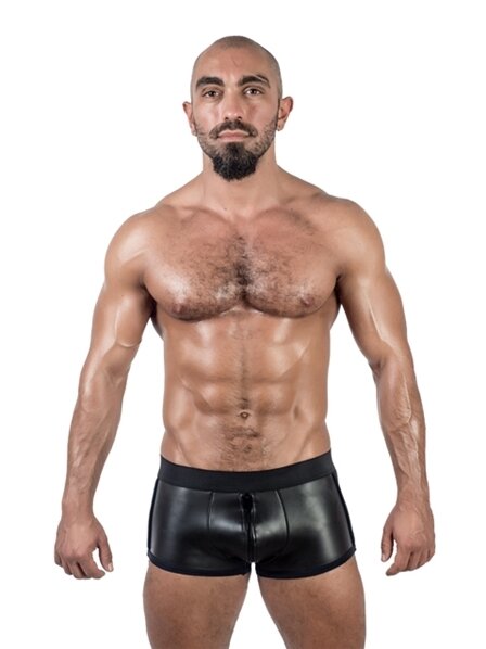 Mister B Neoprene Shorts 3 Way Full Zip Black