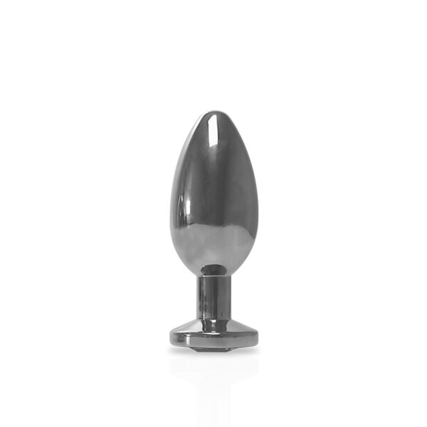 BLACK LABEL Jewelled Buttplug M / Ø 3 x Länge 7,6 cm