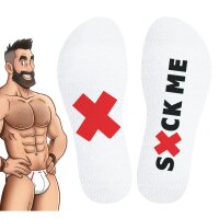 SneakXX Weiße Socken Suck Me