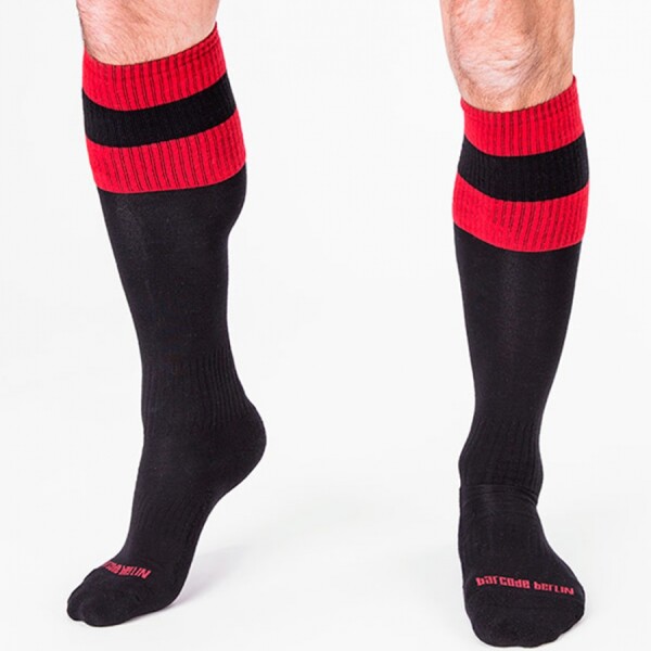 barcode Berlin Football Socks Noir Rouge Größe 39-42