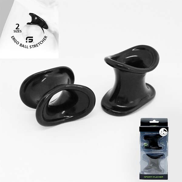 SPORT FUCKER TPR Ergo Ball Stretcher (2x) Black