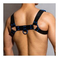 BDSMaster Oros Fetish Harness Schwarz-Blau