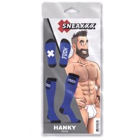 SneakXX Hanky Fuck High Socks Blau