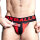 OXJOK FISTERJOCK Rubber Fist Jock Black / Red Größe L