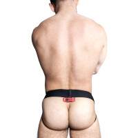 OXJOK FISTERJOCK Rubber Fist Jock Black / Red Größe XL