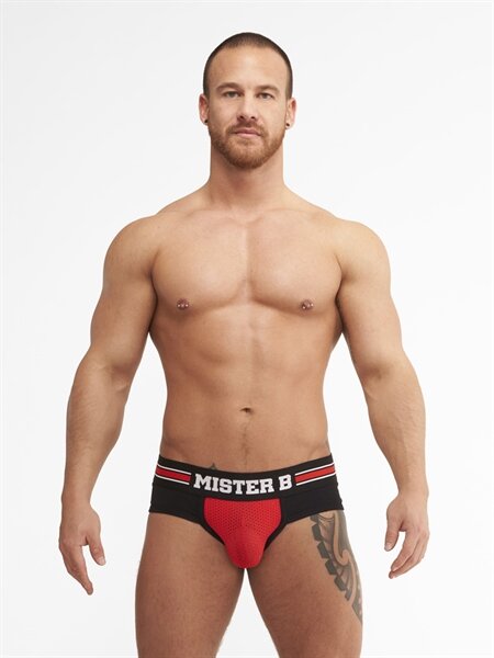 Mister B URBAN Antwerp Jock Brief Red Größe M