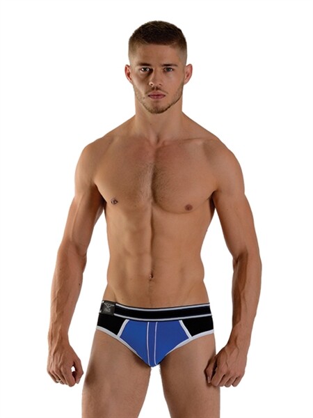 Mister B URBAN Soho Jock Brief Blue Black Größe L