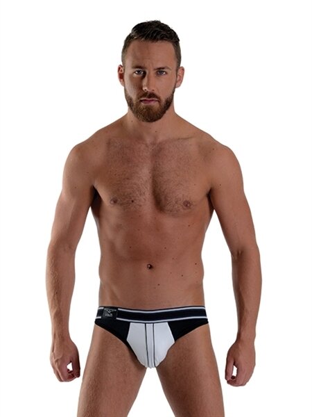 Mister B URBAN Manhattan Jockstrap White Black Größe M