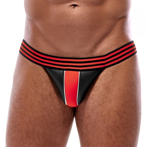 SVEN JOY MENT Rulio Jockstrap Schwarz-Rot Größe L / XL