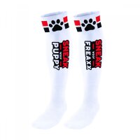 SNEAKFREAXX Hohe Socken Puppy Tube Weiß-Rot