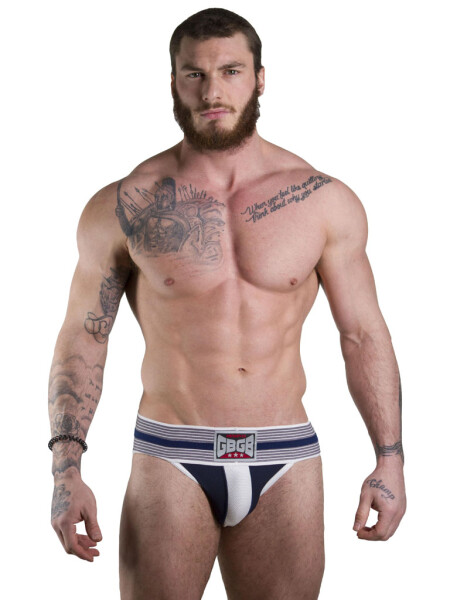 GBGB Dexter Jock Underwear Jockstrap Navy/White Größe L