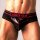 LOCKER GEAR Bottomless Jock Front Opening Schwarz-Rot Größe L