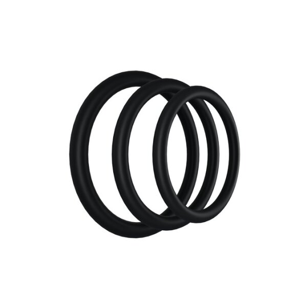 RockSolid 3er-Set Cockrings Gasket Schwarz